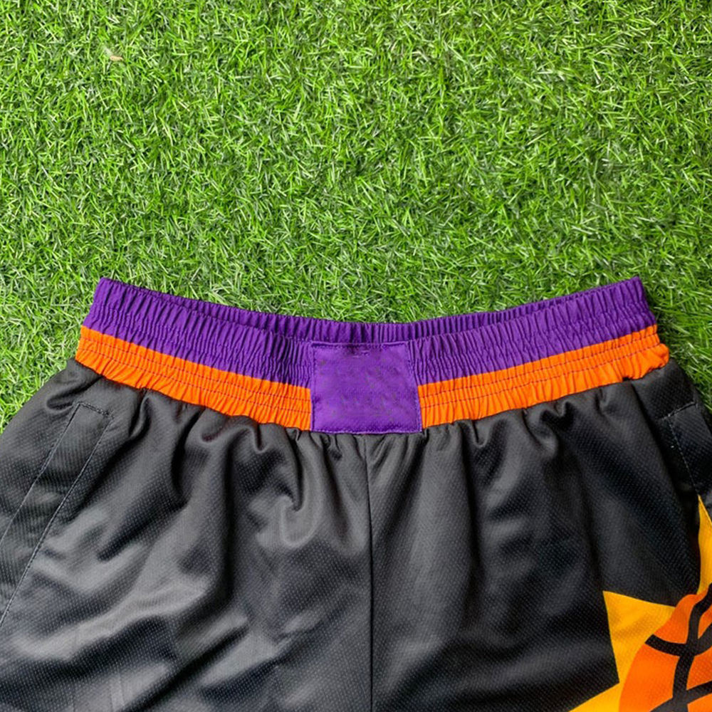 National Apparels High Quality Custom Made Basketball Shorts For Mens Cropped Fit Polyester Plain Sublimation Shorts For Mens